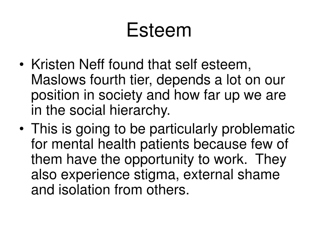 esteem