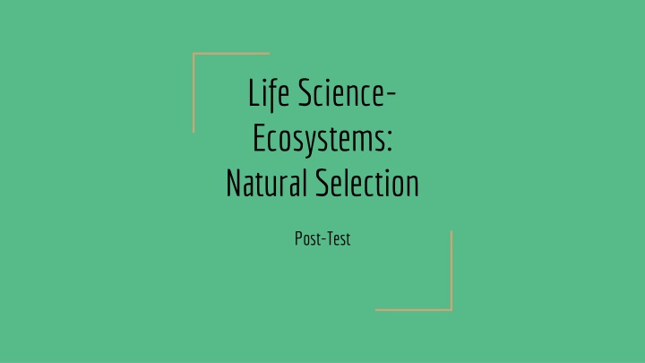 life science ecosystems natural selection