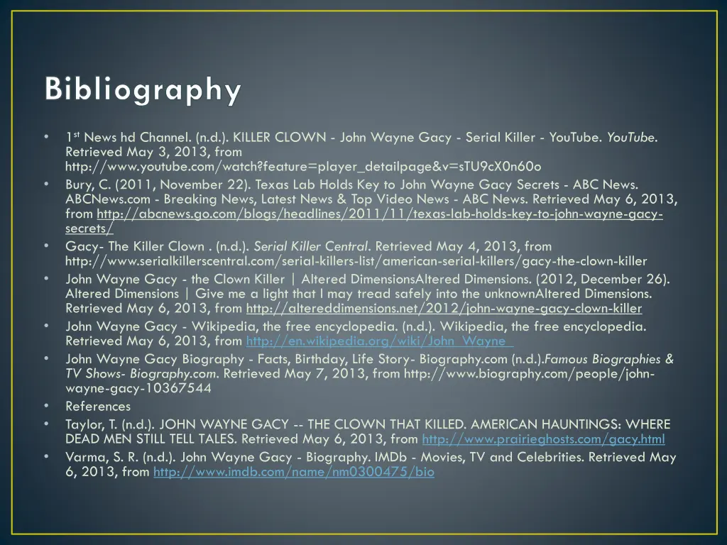 bibliography