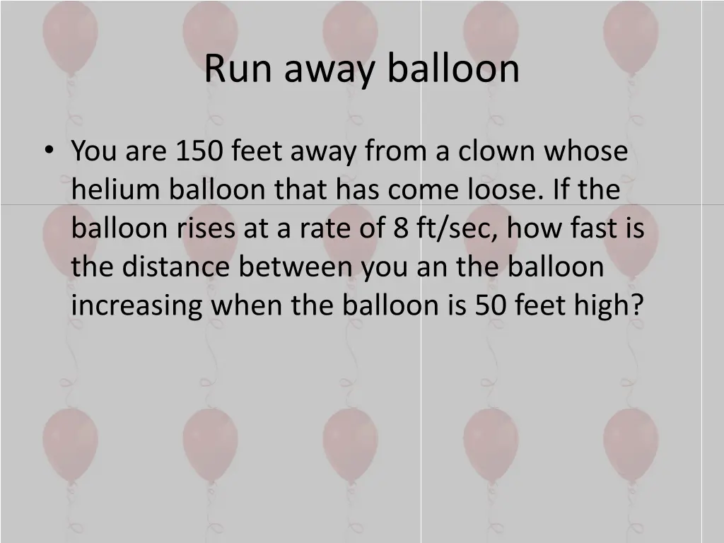 run away balloon