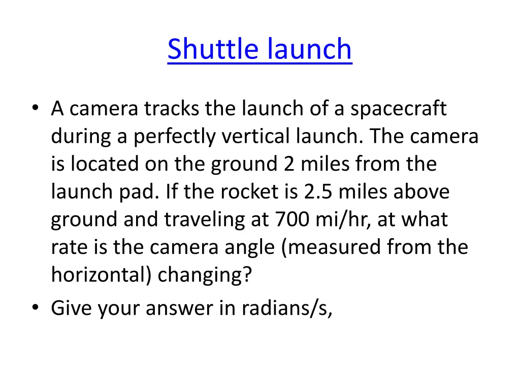 shuttle launch