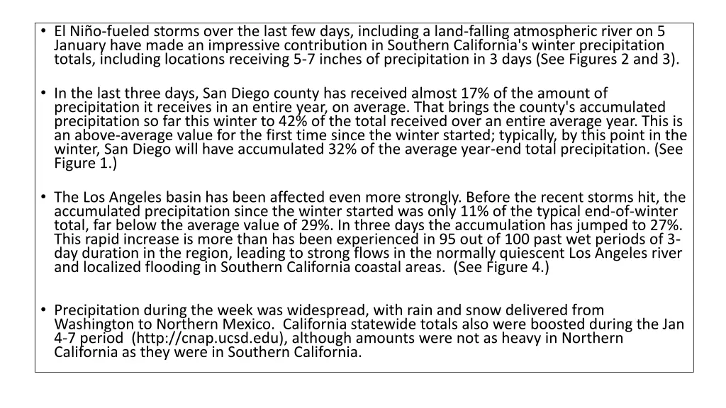 el ni o fueled storms over the last few days