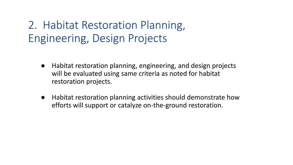 2 habitat restoration planning engineering design