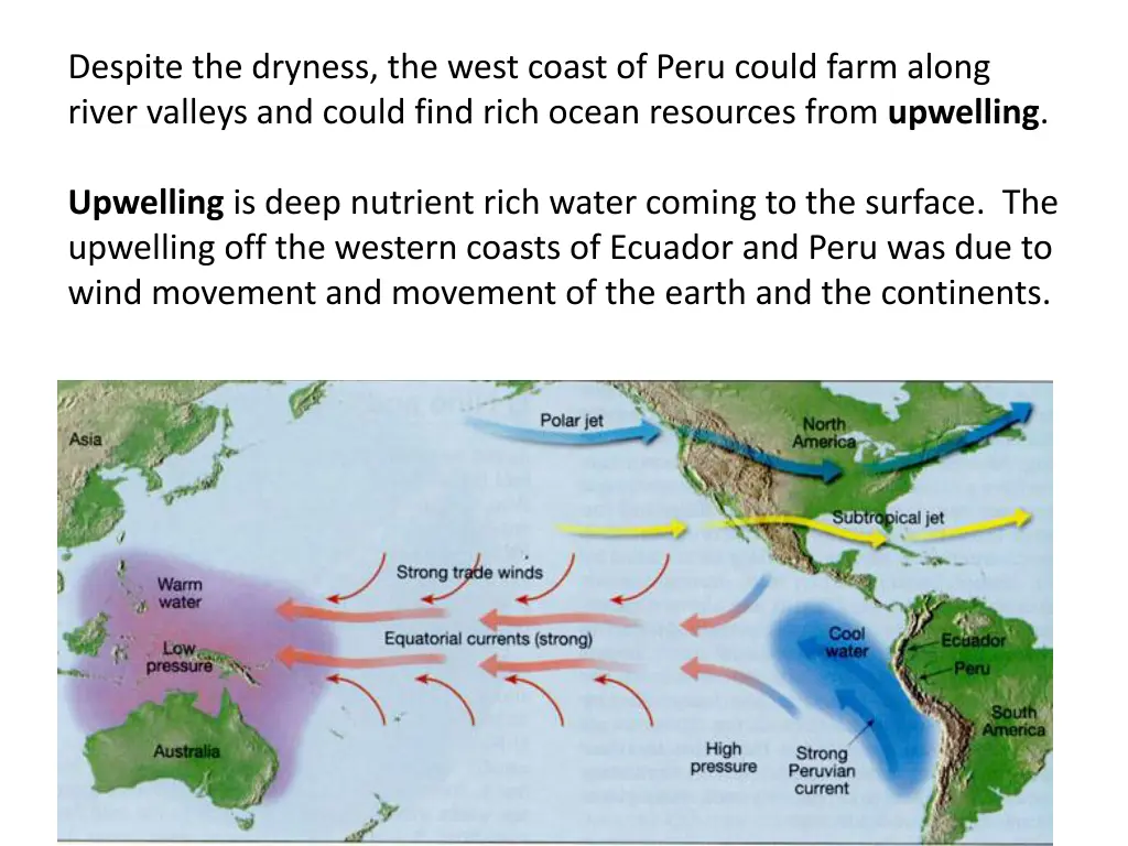 despite the dryness the west coast of peru could