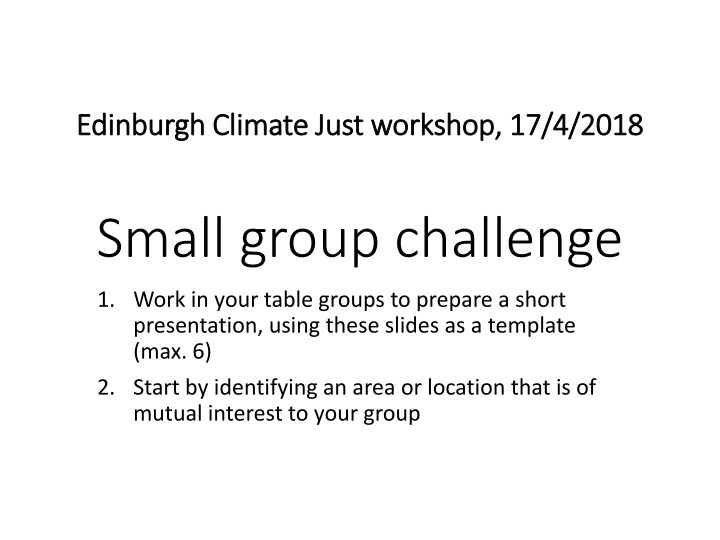 edinburgh climate just workshop 17 4 2018