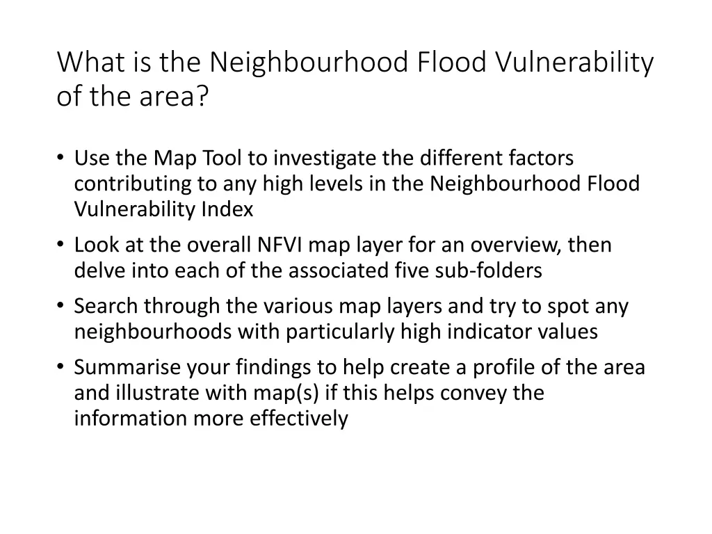 what is the neighbourhood flood vulnerability