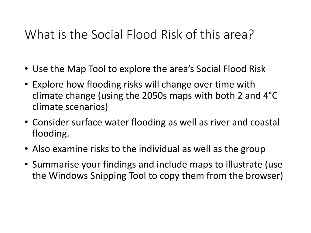 what is the social flood risk of this area