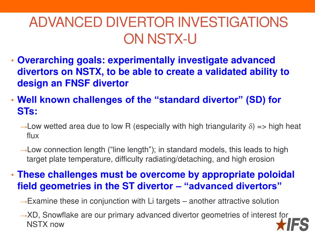 advanced divertor investigations on nstx u