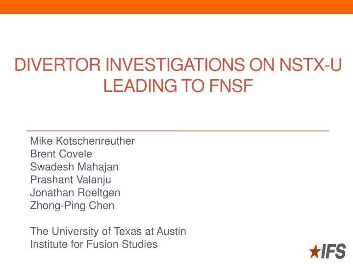 divertor investigations on nstx u leading to fnsf