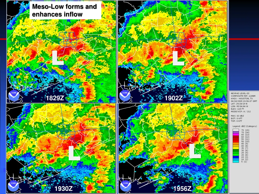 meso low forms and enhances inflow