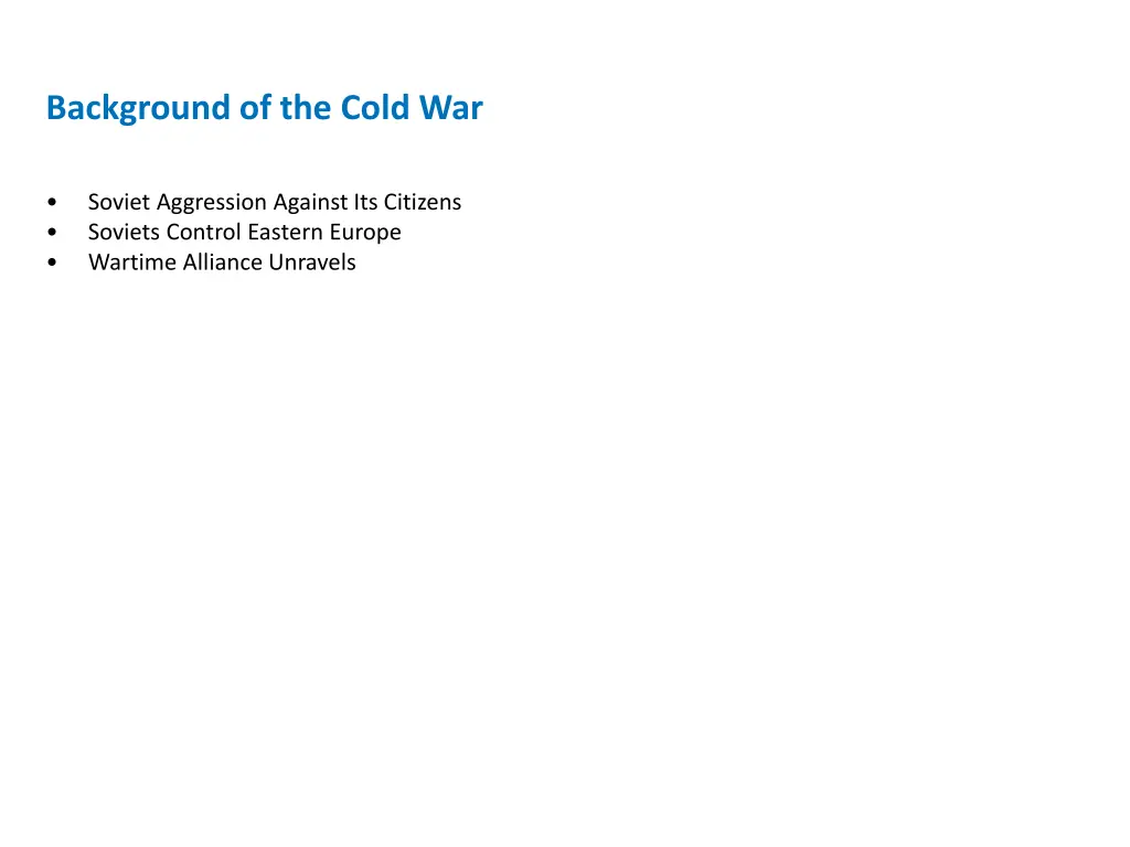 background of the cold war 1