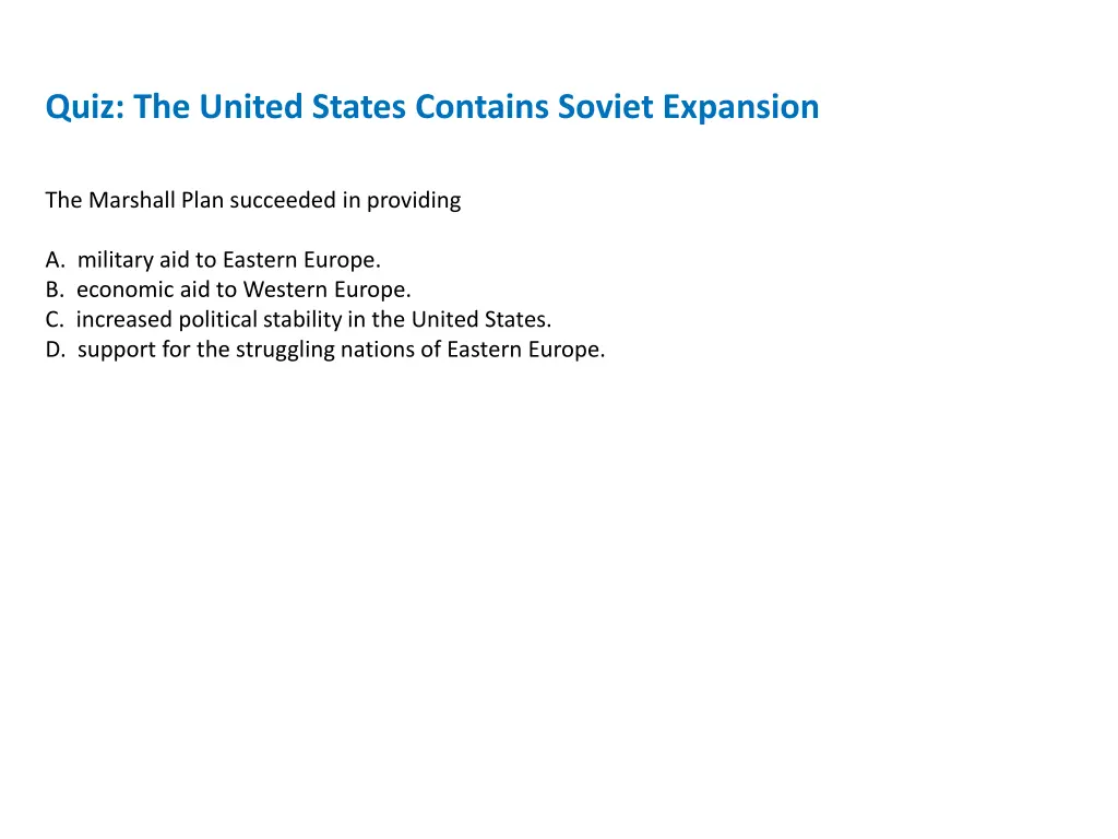 quiz the united states contains soviet expansion