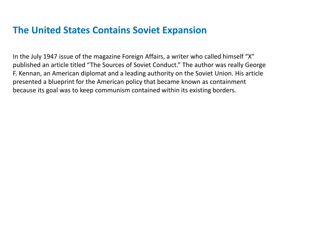 the united states contains soviet expansion