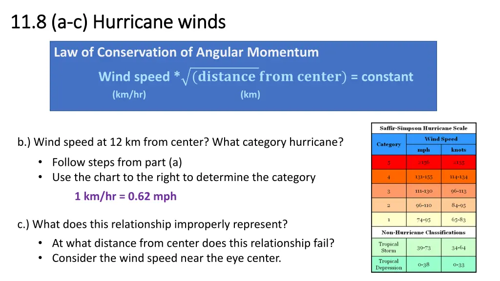 11 8 a 11 8 a c hurricane winds c hurricane winds 1