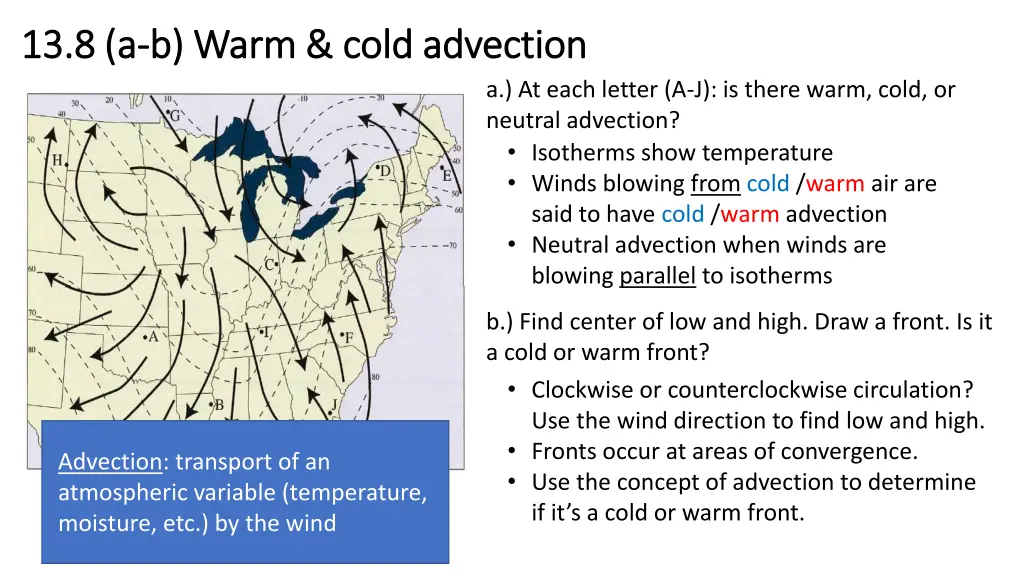 13 8 a 13 8 a b warm cold advection b warm cold