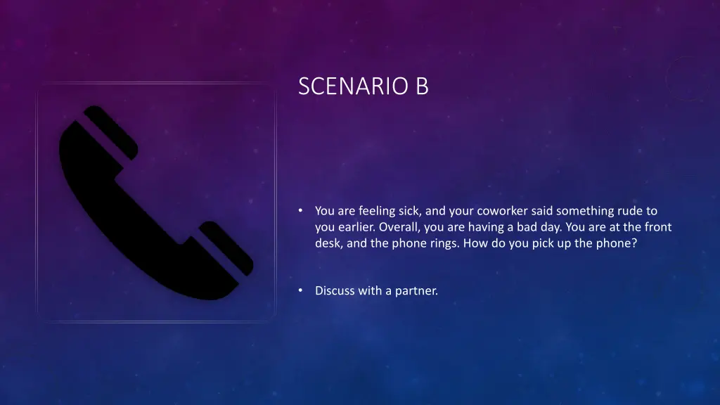 scenario b