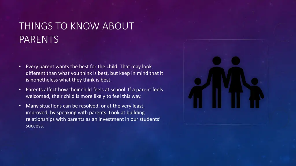 things to know about parents