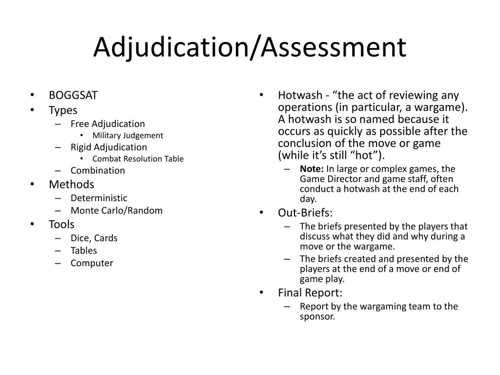 adjudication assessment