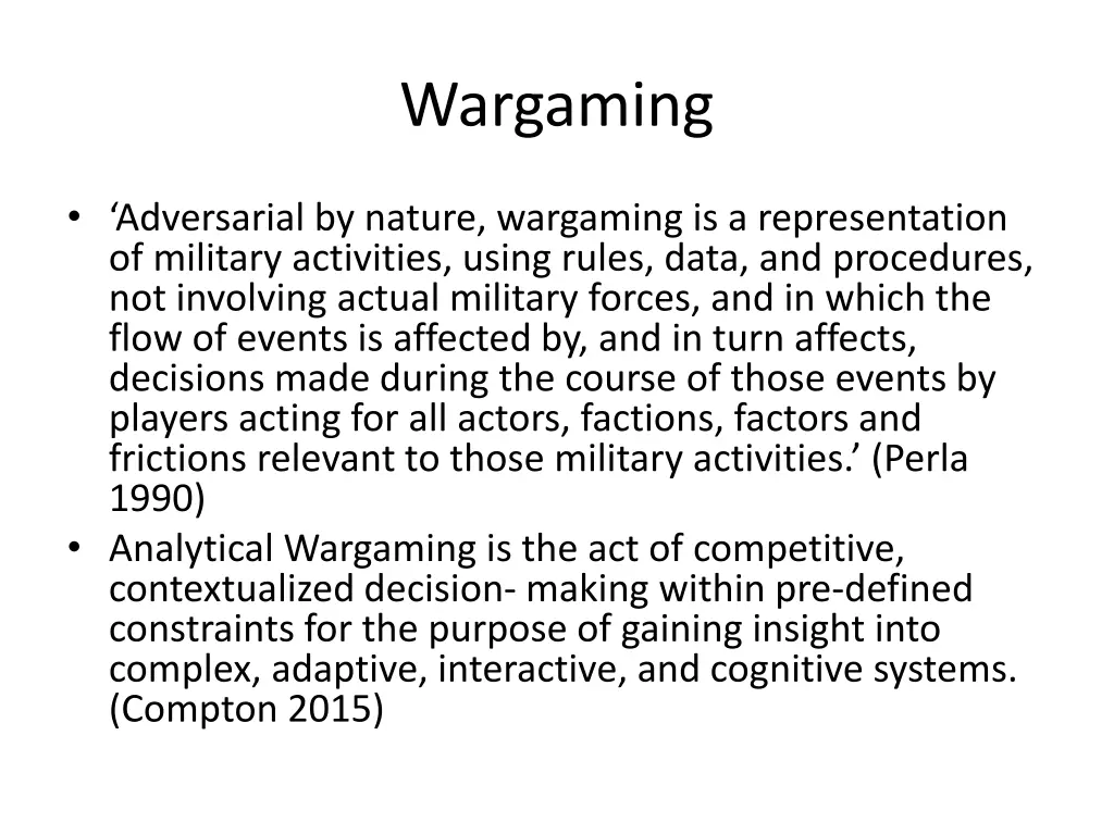 wargaming