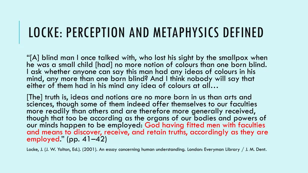 locke perception and metaphysics defined