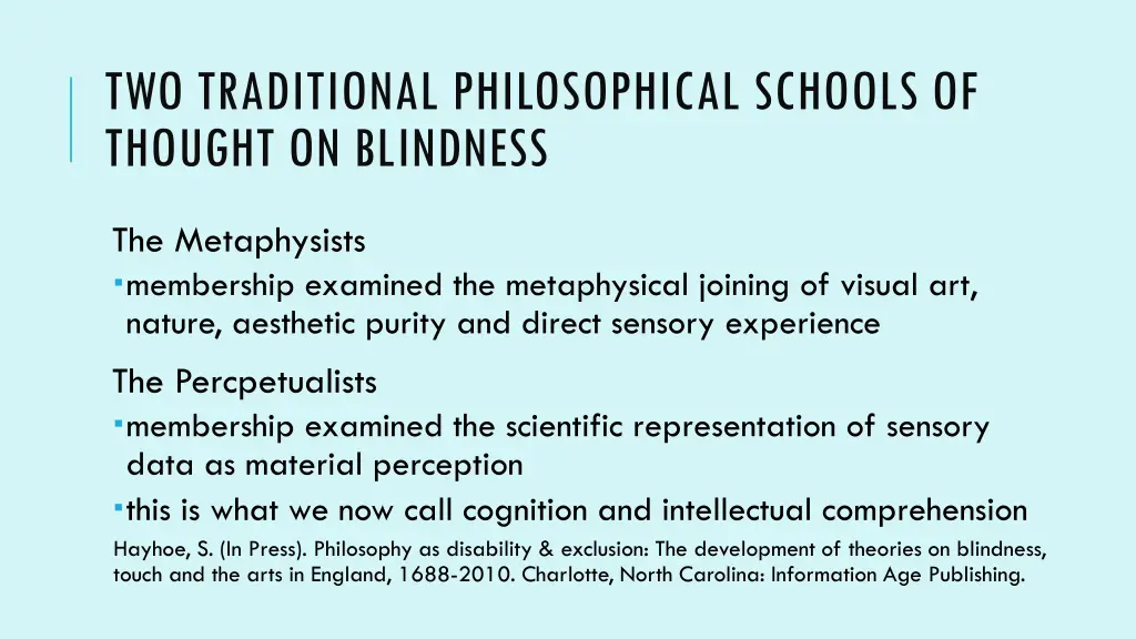 two traditional philosophical schools of thought