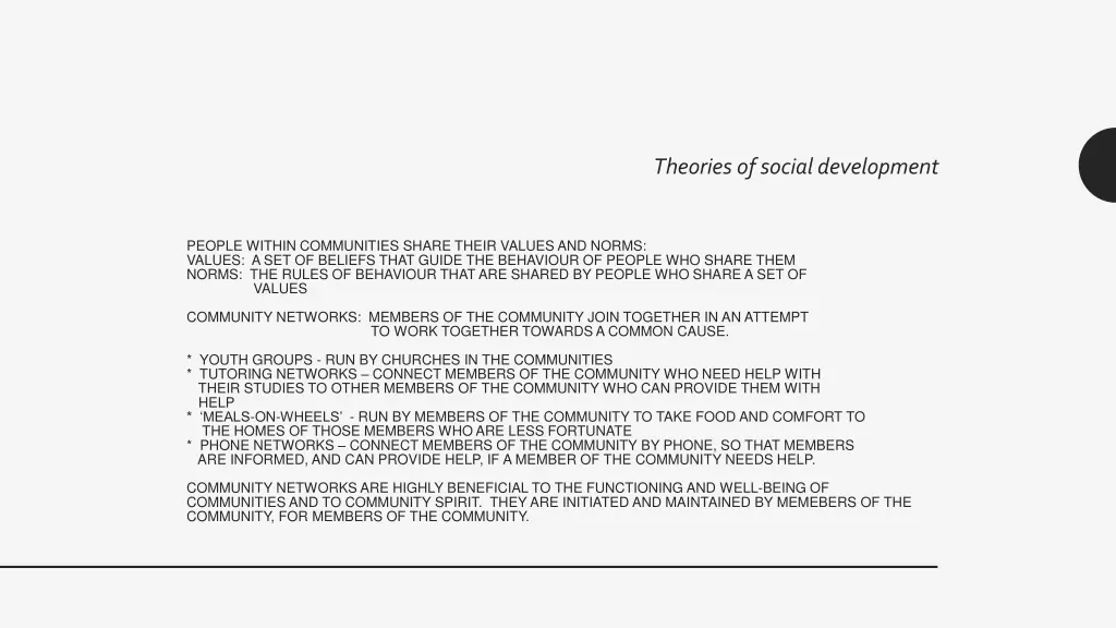 theories of social development 1