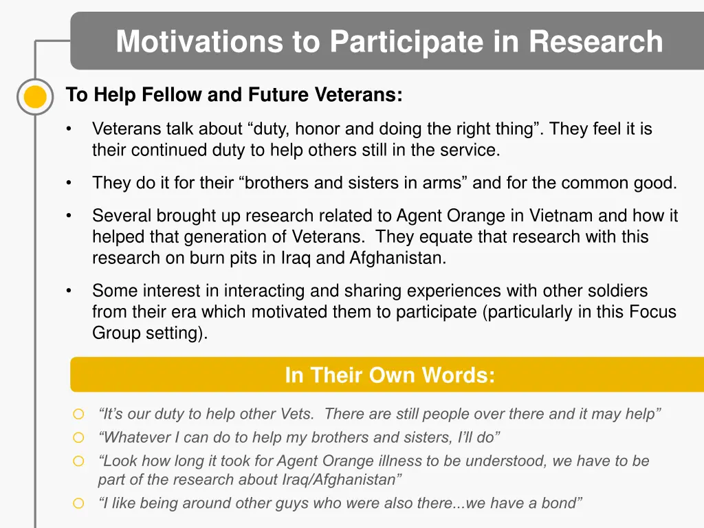 motivations to participate in research