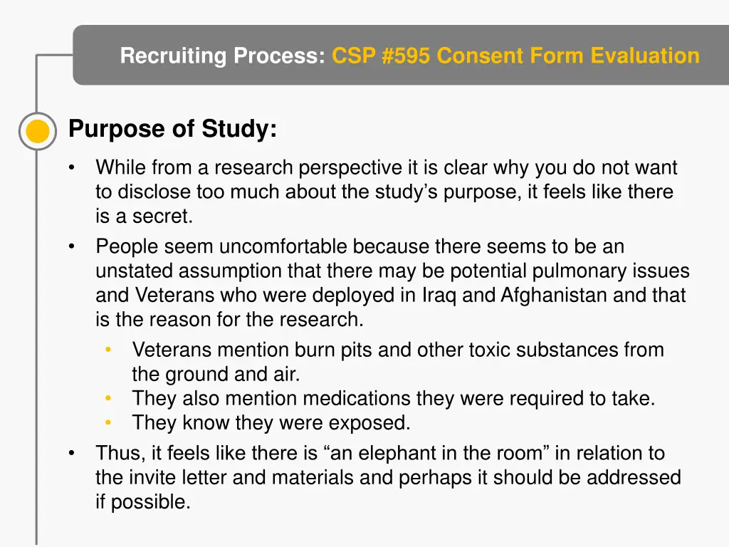 recruiting process csp 595 consent form evaluation 3