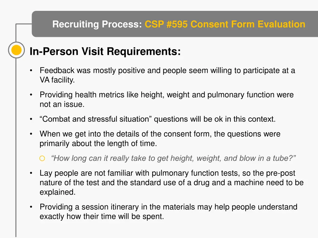 recruiting process csp 595 consent form evaluation