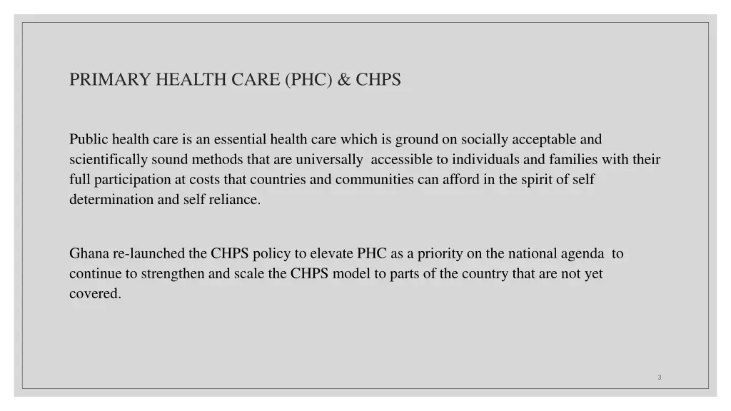 primary health care phc chps