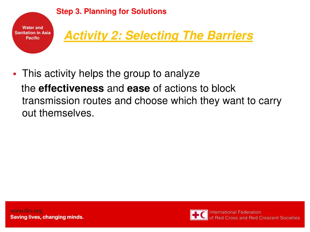 step 3 planning for solutions