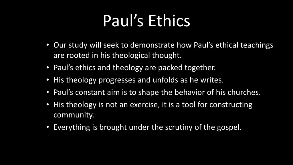 paul s ethics 1