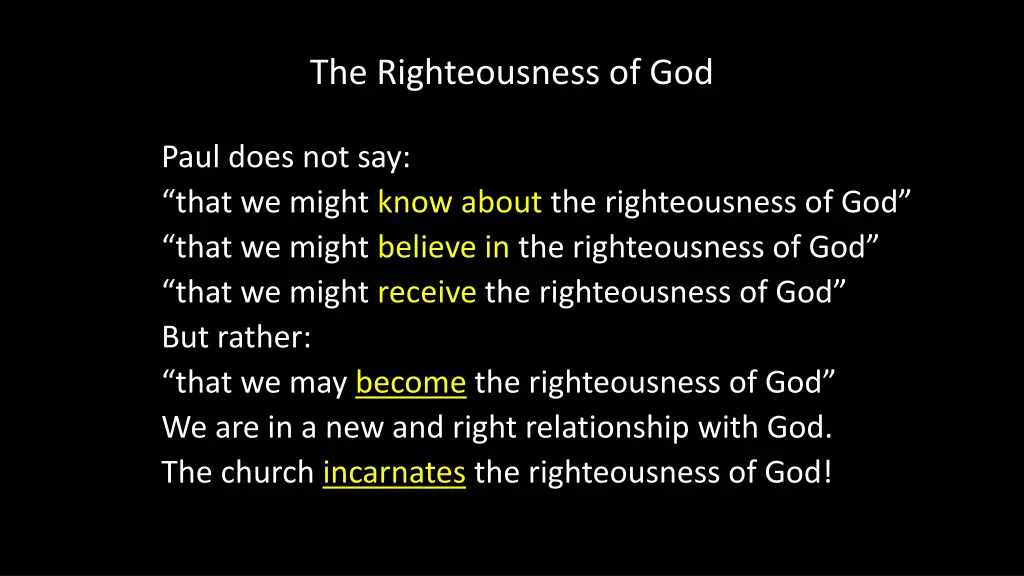 the righteousness of god 1