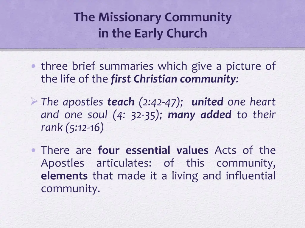 the missionary community in the early church 3