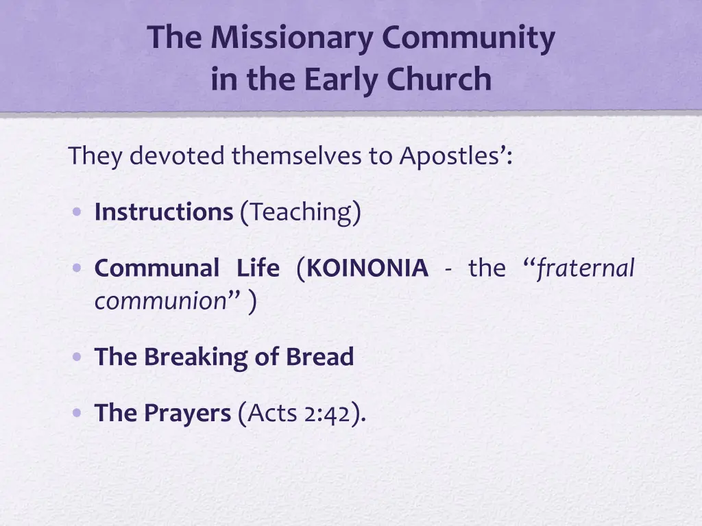 the missionary community in the early church 4