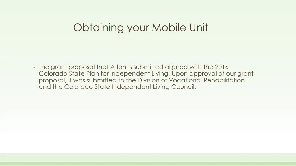 obtaining your mobile unit 1