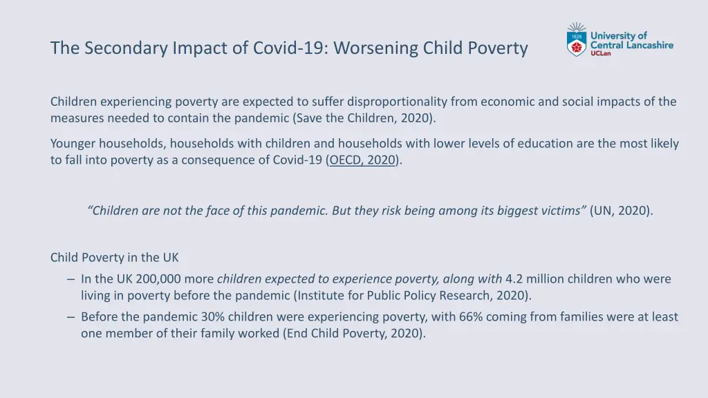 the secondary impact of covid 19 worsening child