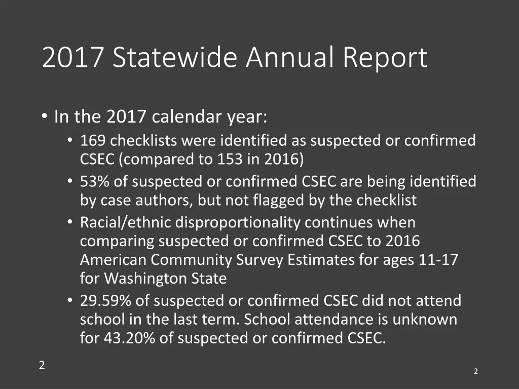 2017 statewide annual report