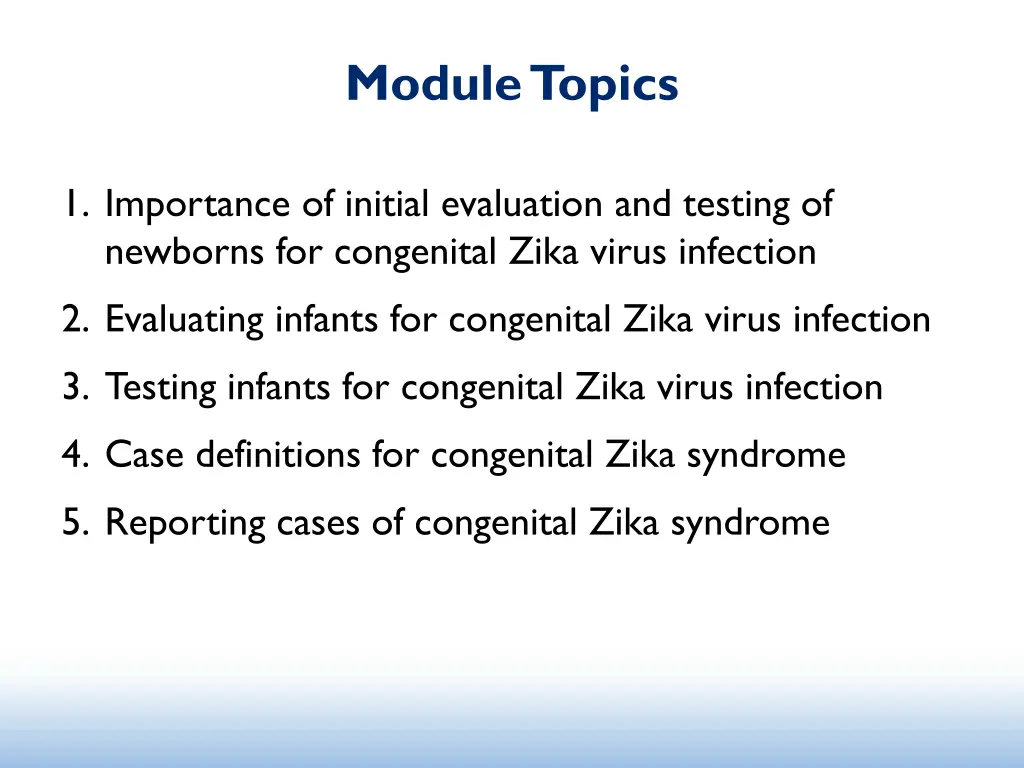 module topics