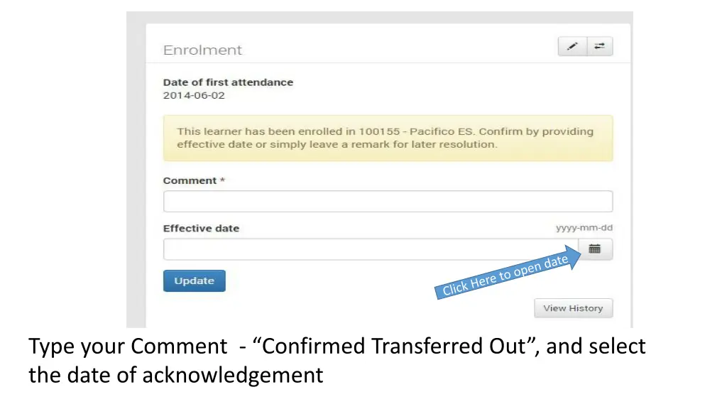 type your comment confirmed transferred