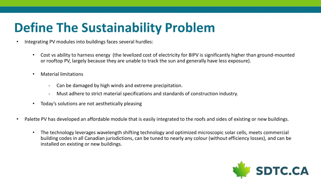 define the sustainability problem