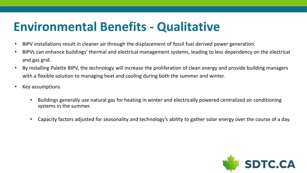 environmental benefits qualitative