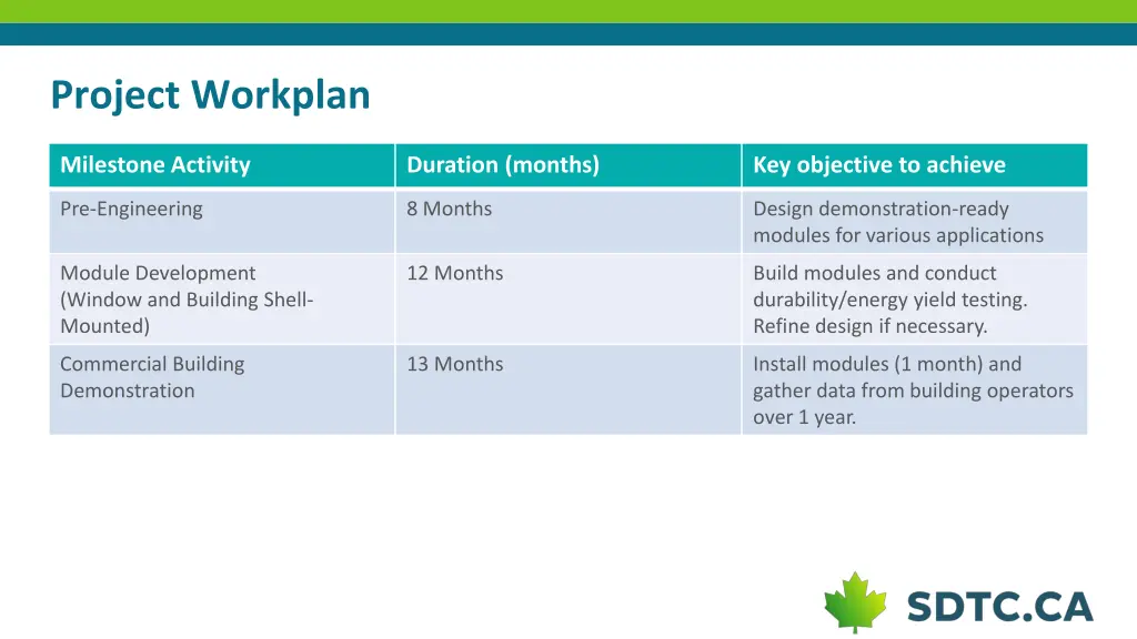 project workplan