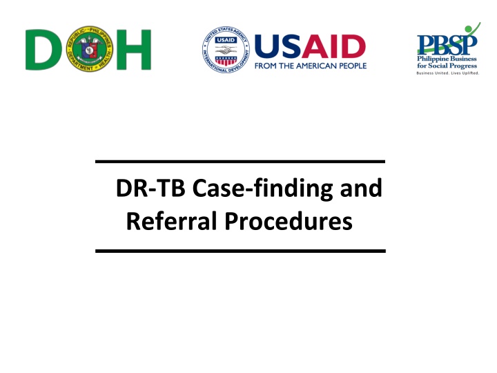 dr tb case finding and referral procedures