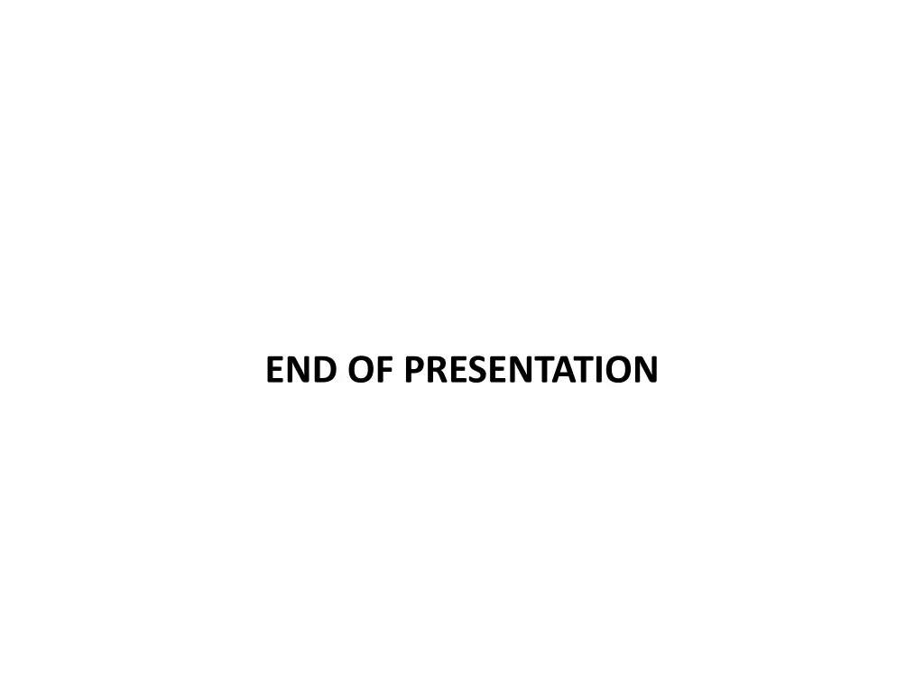 end of presentation