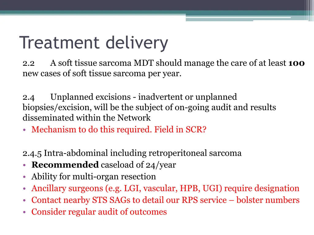 treatment delivery