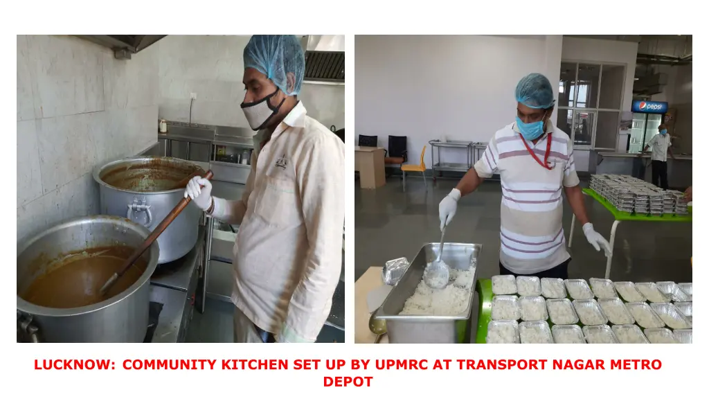 lucknow community kitchen set up by upmrc