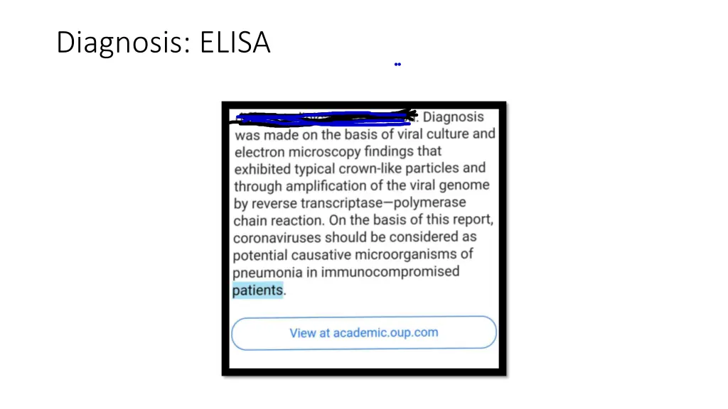 diagnosis elisa