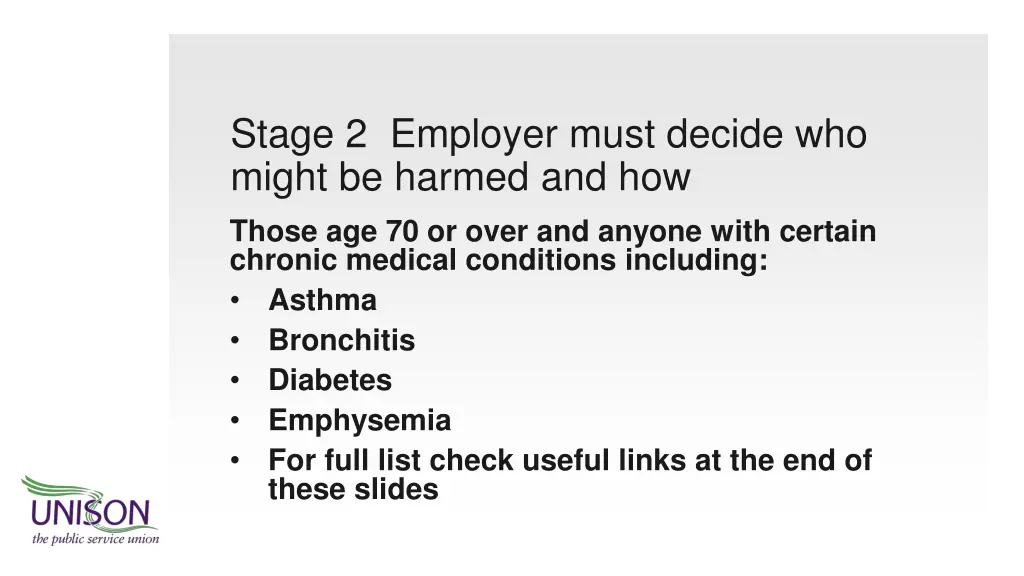 stage 2 employer must decide who might be harmed 1