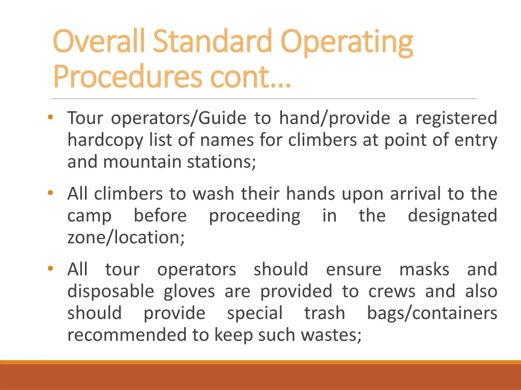 overall standard operating overall standard 3